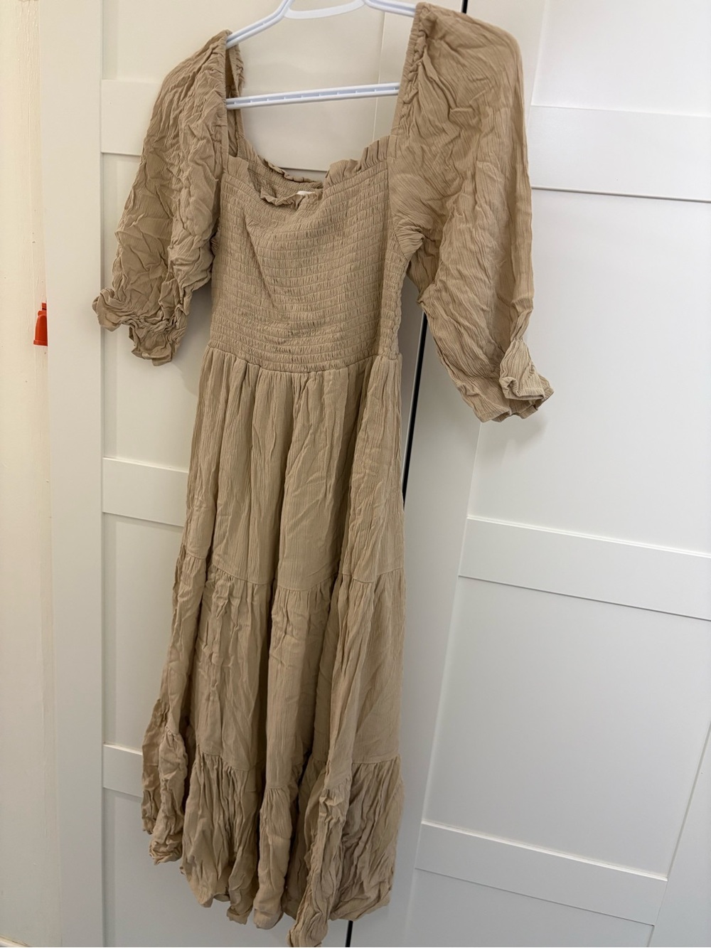 Oak + Fort Beige Tiered Maxi Dress - Picture 2 of 5
